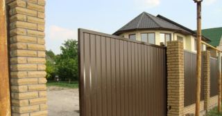 Купить откатные ворота из профнастила Малгобек, цена от 1776 руб.