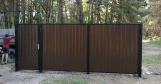 Купить распашные ворота из профнастила Малгобек, цена от 2768 руб.